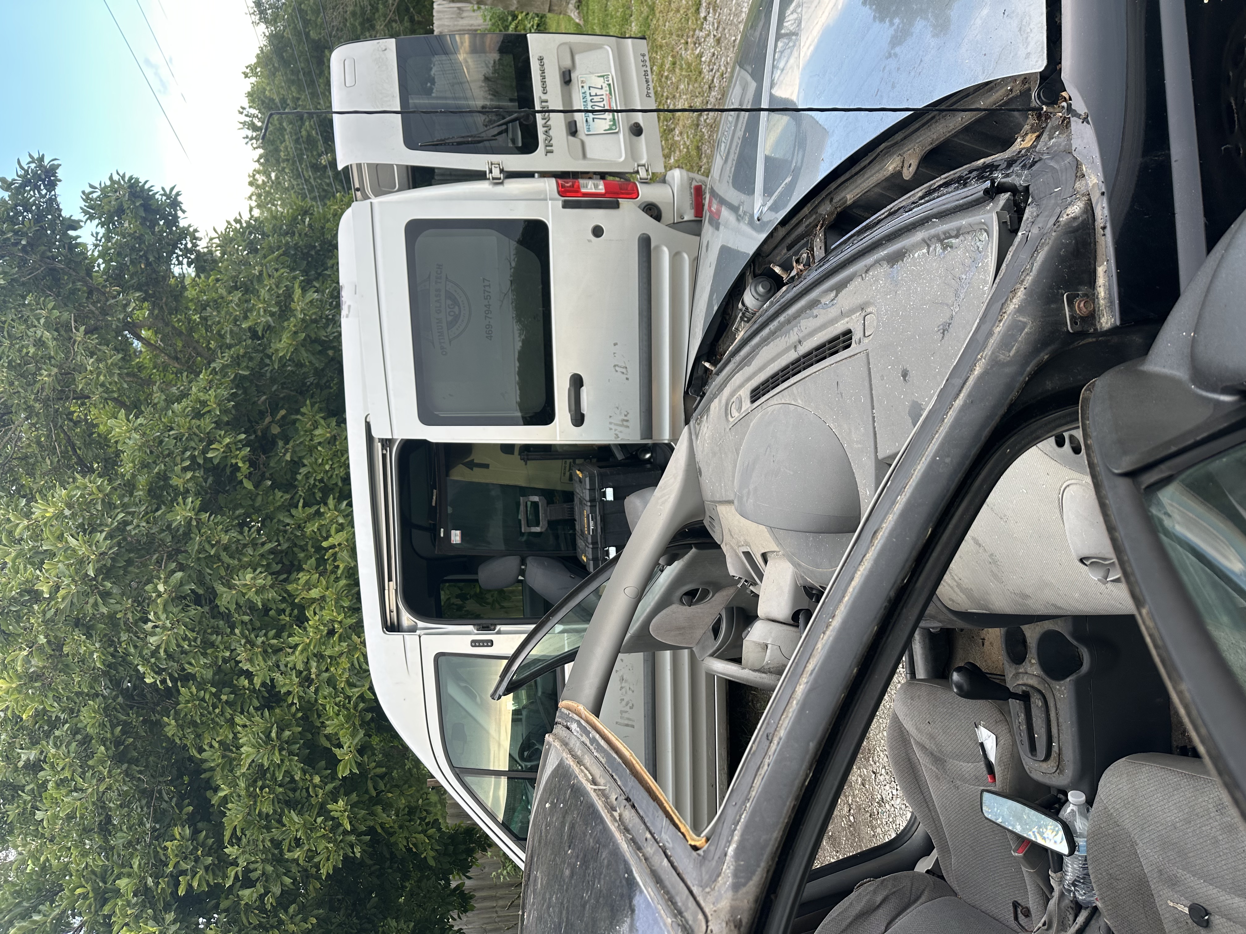 Vehicle glass before repair